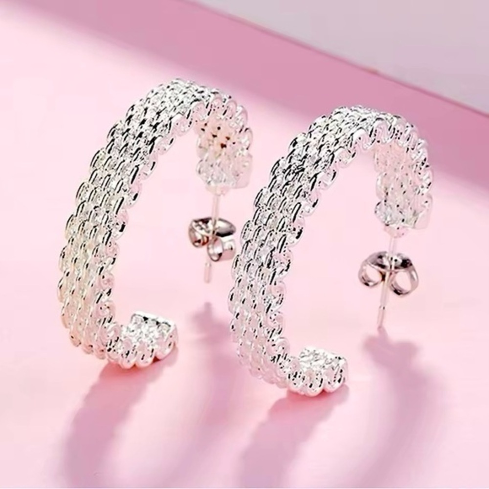 925 Sterling Silver Hoop Earrings
